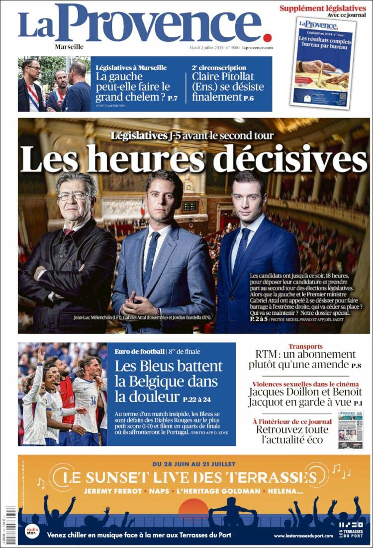 Portada de La Provence (Francia)
