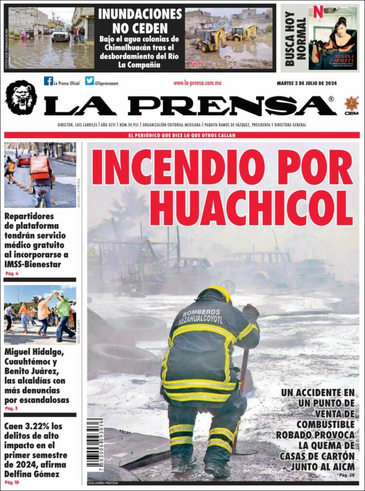 Portada de La Prensa (M&eacute;xico)