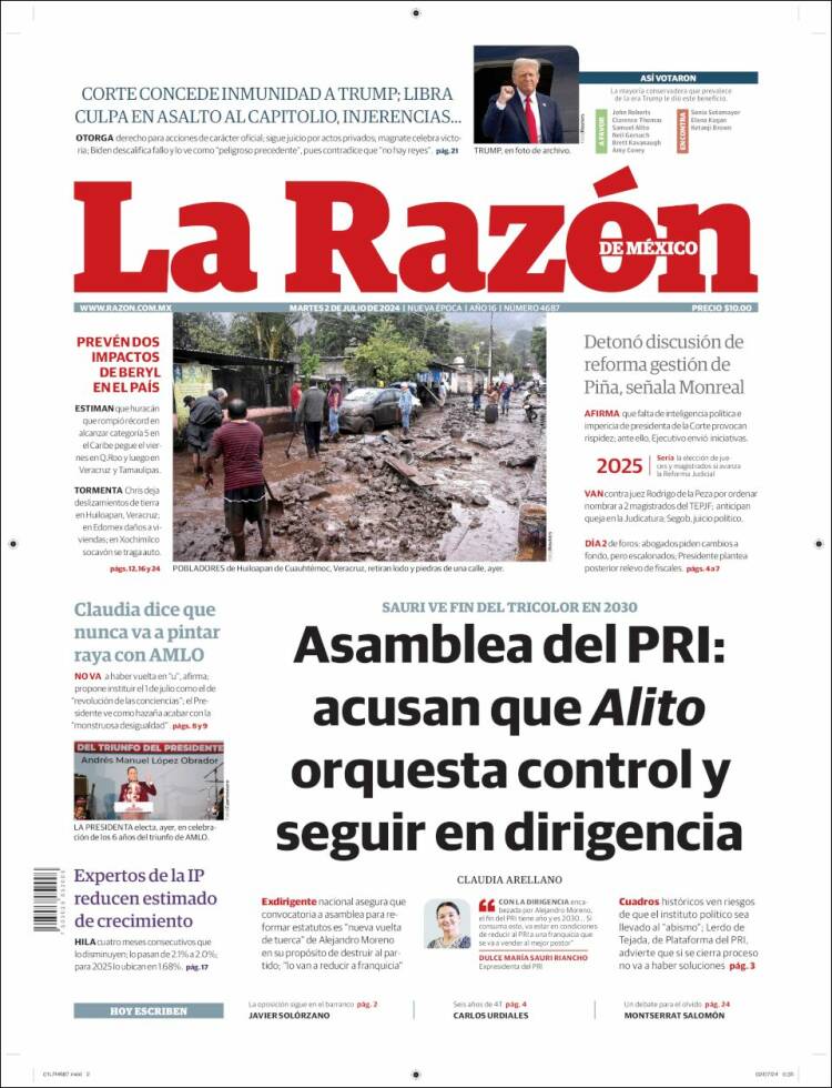 Portada de La Razón (M&eacute;xico)