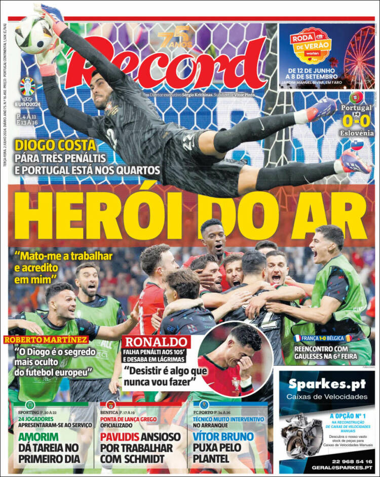 Portada de Record (Portugal)