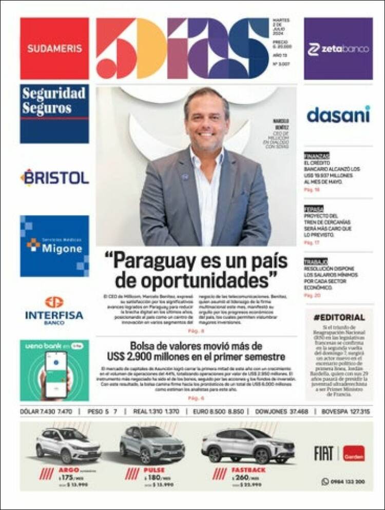 Portada de 5 Días (Paraguay)