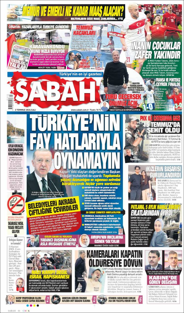 Portada de Sabah (Turqu&iacute;a)