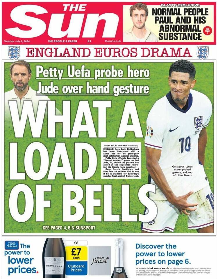 Portada de The Sun (Reino Unido)