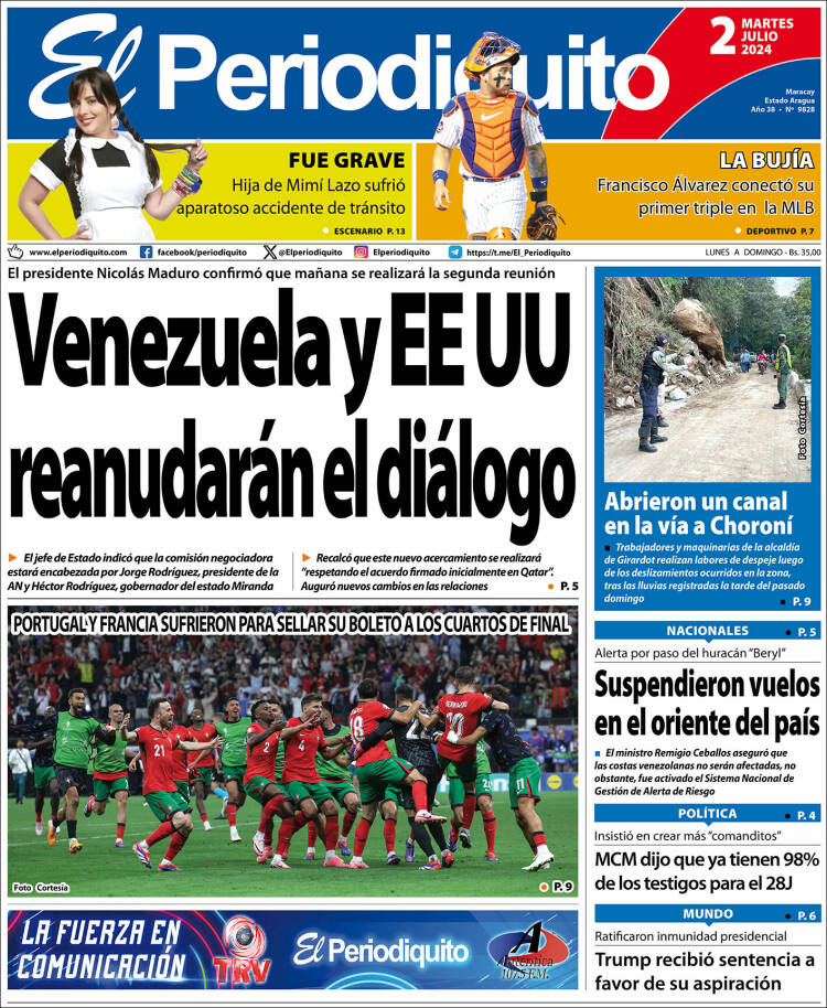 Portada de Periodiquito de Aragua (Venezuela)