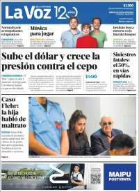 Portada de La Voz del Interior (Argentina)