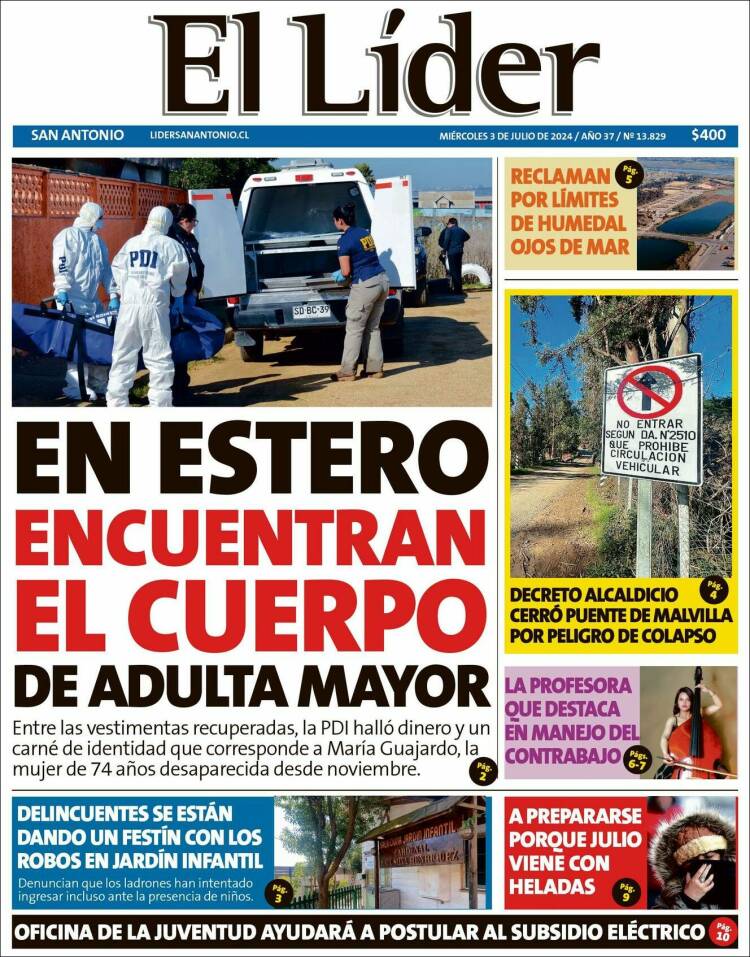 Portada de Lider de San Antonio (Chile)