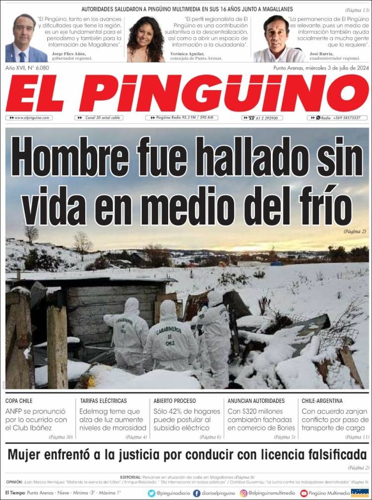 Portada de El Pingüino (Chile)
