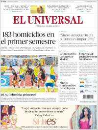 Portada de El Universal (Colombia)