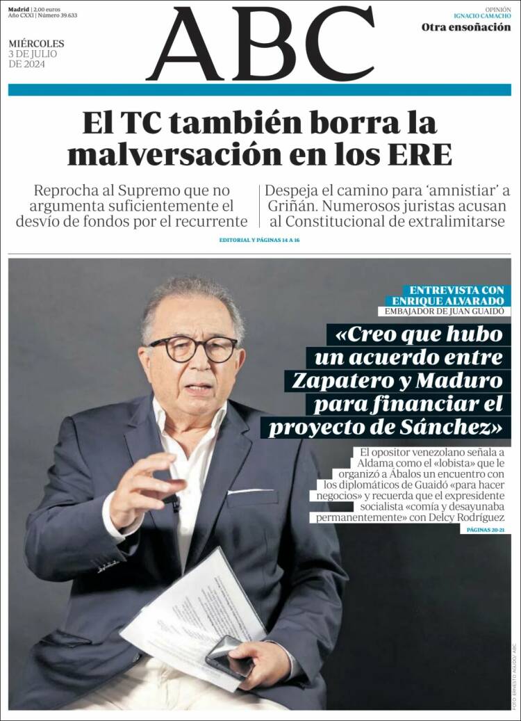 Portada de ABC (España)