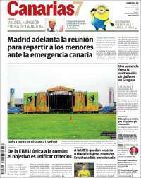 Portada de Canarias 7 (España)