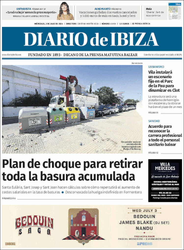 Portada de Diario de Ibiza (Espa&ntilde;a)
