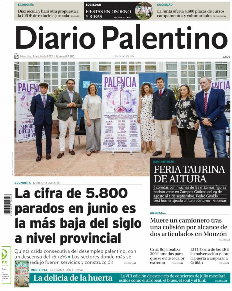 Portada de Diario Palentino (Espa&ntilde;a)