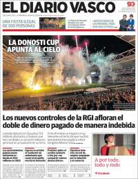 Portada de Diario Vasco (España)