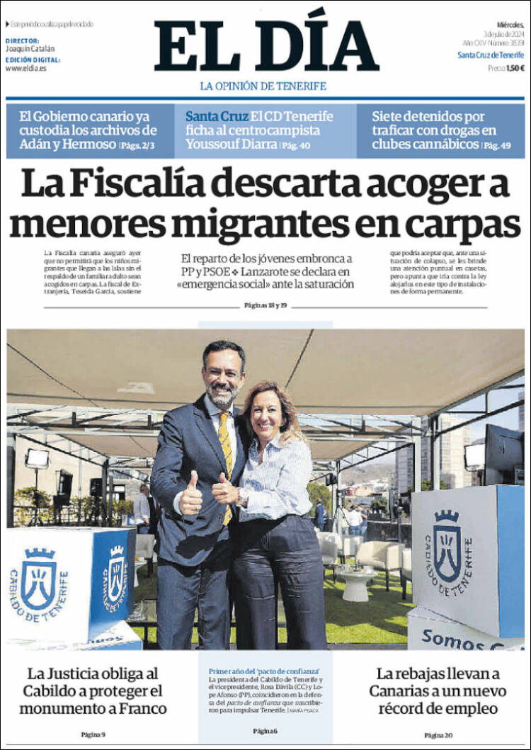 Portada de El Día (Espa&ntilde;a)