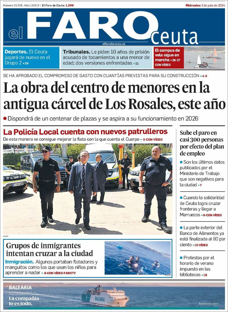 Portada de El Faro de Ceuta (Espa&ntilde;a)