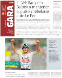 Portada de Gara (España)