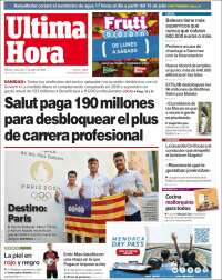 Portada de Última Hora (España)