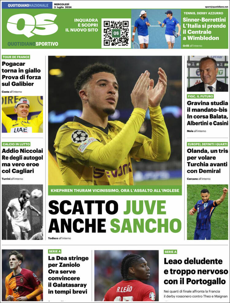 Portada de Quotidiano Sportivo (Italia)