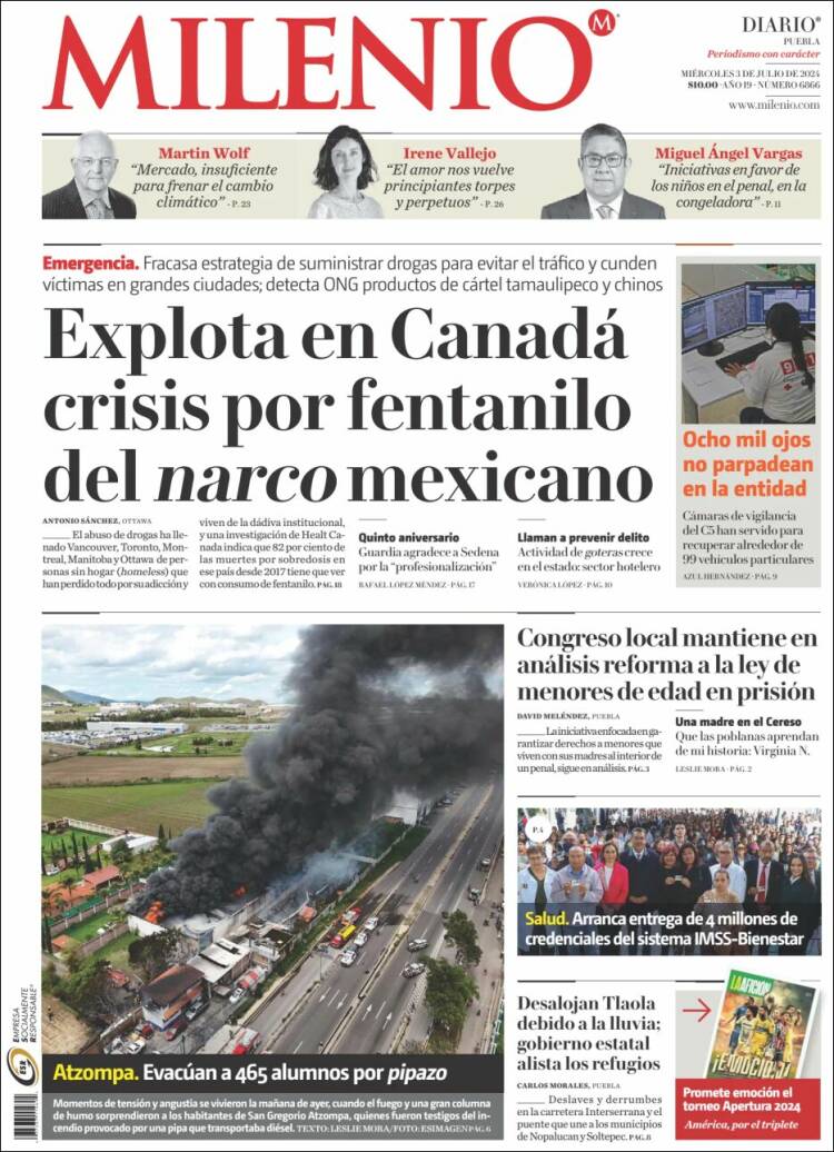 Portada de Milenio de Puebla (M&eacute;xico)