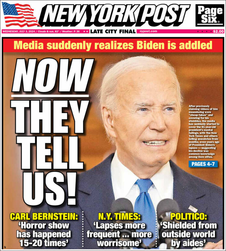 Portada de New York Post (USA)