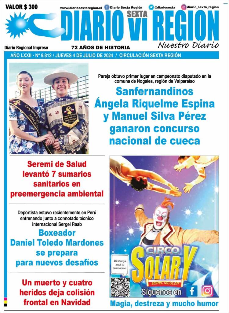 Portada de Diario VI Región (Chile)