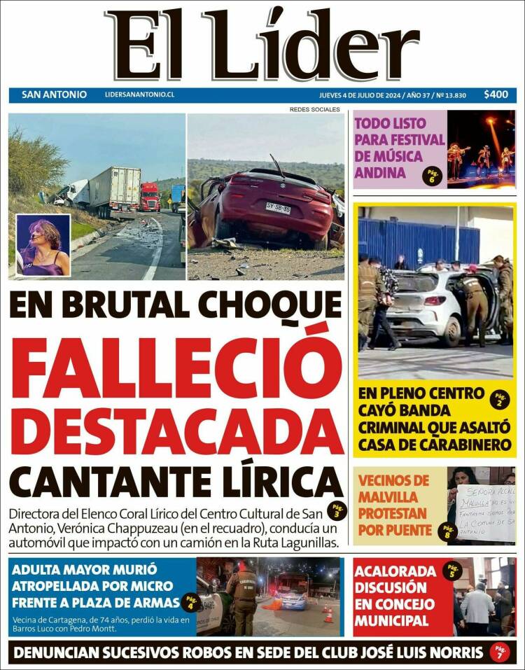 Portada de Lider de San Antonio (Chile)