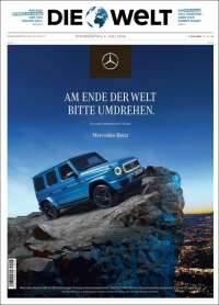 Portada de Die Welt (Germany)