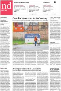 Portada de Neues Deutschland (Germany)