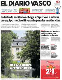 Portada de Diario Vasco (España)