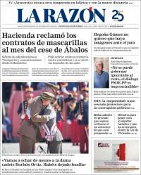 Portada de La Razón (España)