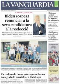 Portada de La Vanguardia (España)