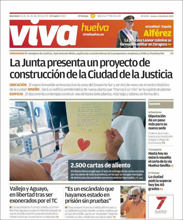 Portada de Viva Huelva (España)