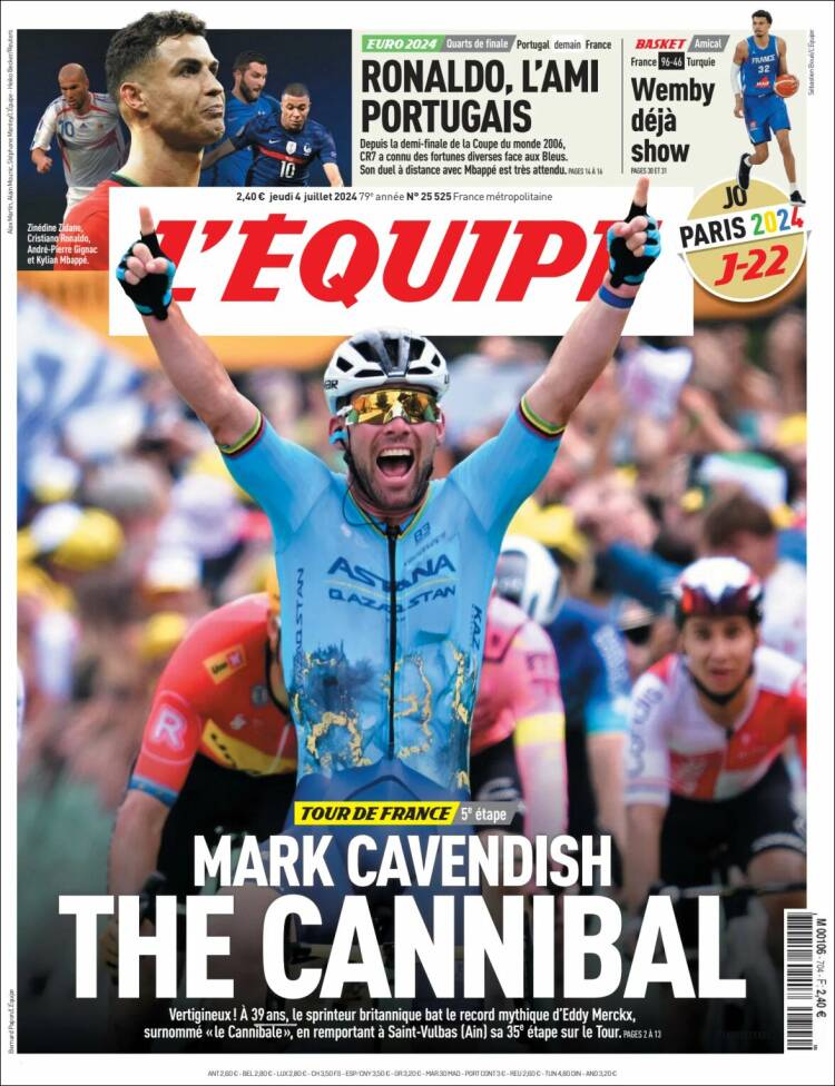 Portada de L'Equipe (France)