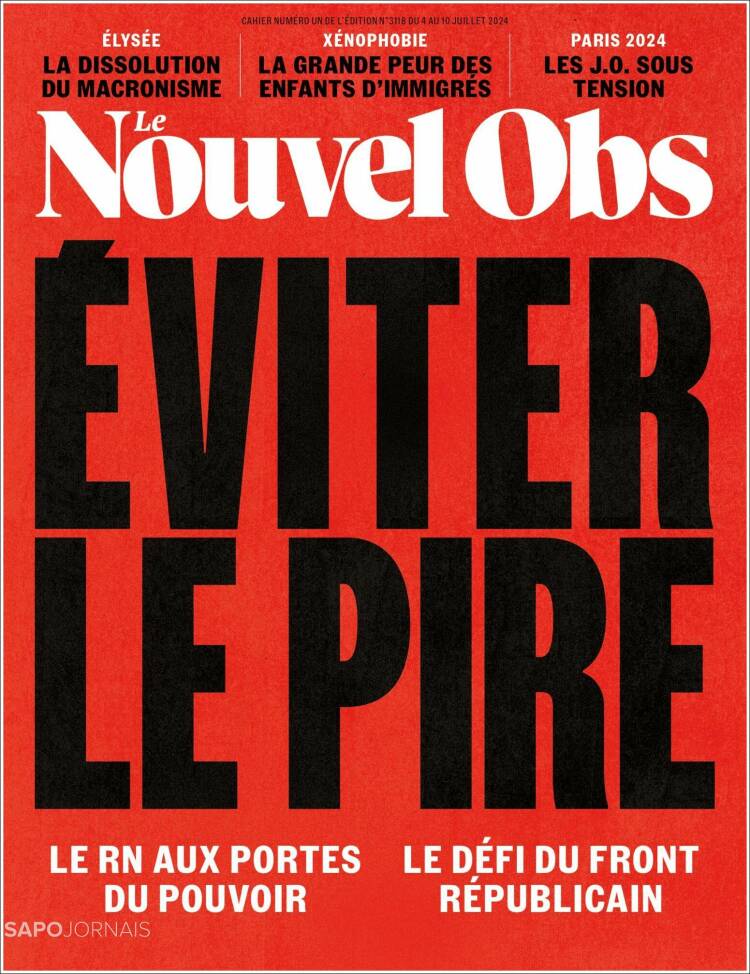 Portada de Le Nouvel Observateur (Francia)