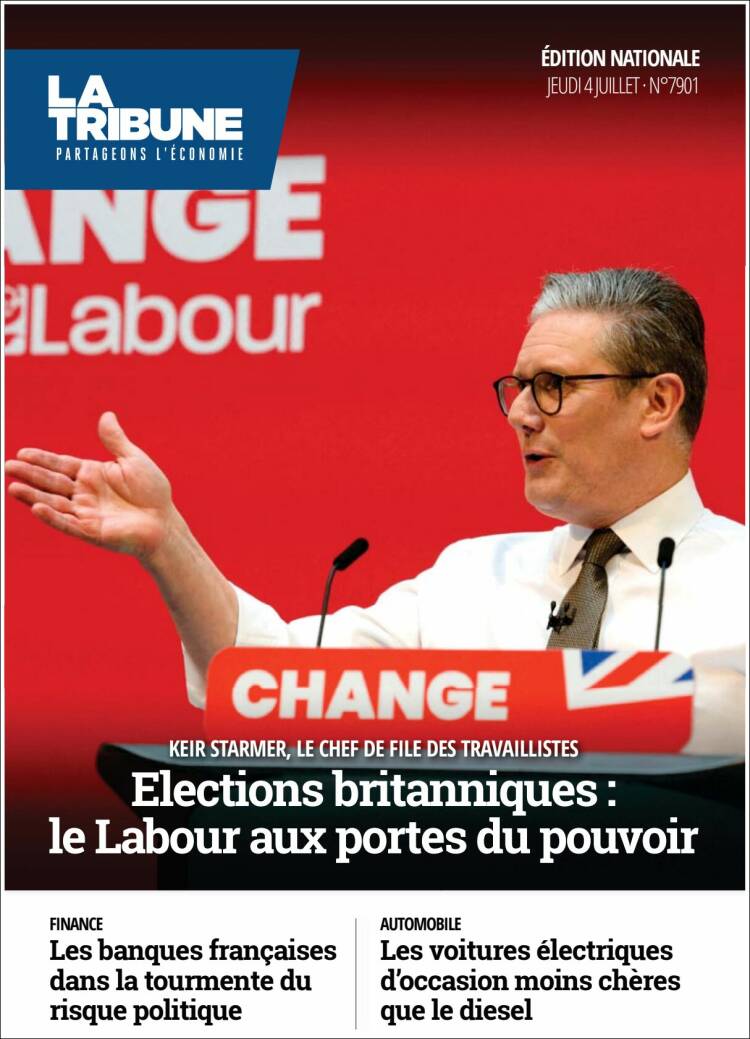 Portada de La Tribune (Francia)