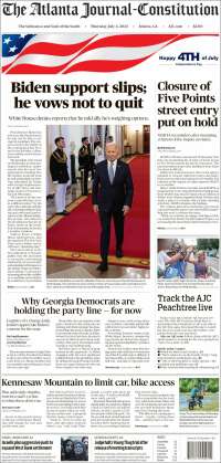 Portada de The Atlanta Journal-Constitution (USA)