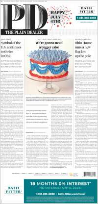 Portada de The Plain Dealer (USA)