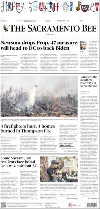 Portada de The Sacramento Bee (USA)