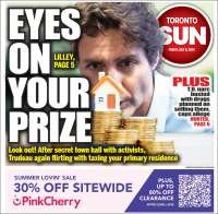 Portada de The Toronto Sun (Canada)