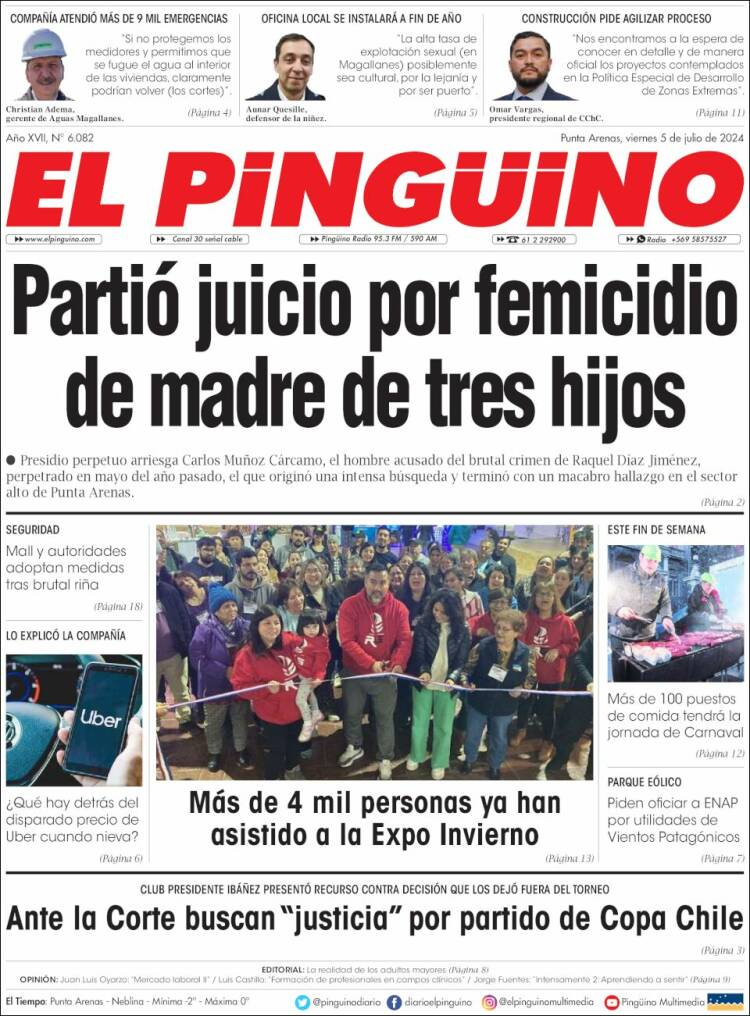 Portada de El Pingüino (Chile)