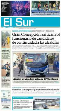 Portada de El Sur (Chile)