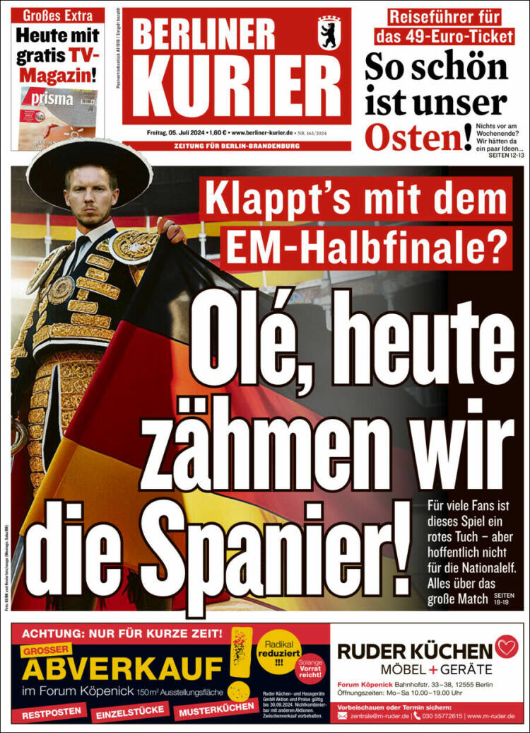 Portada de Berliner Kurier - Startseite BK (Alemania)