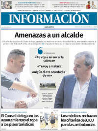 Portada de Diario Información (España)