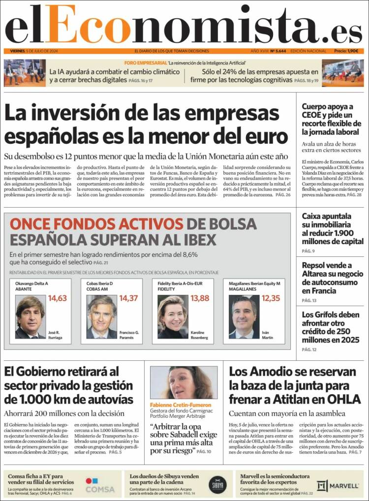 Portada de El Economista (Espa&ntilde;a)
