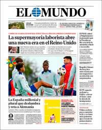 Portada de El Mundo (España)