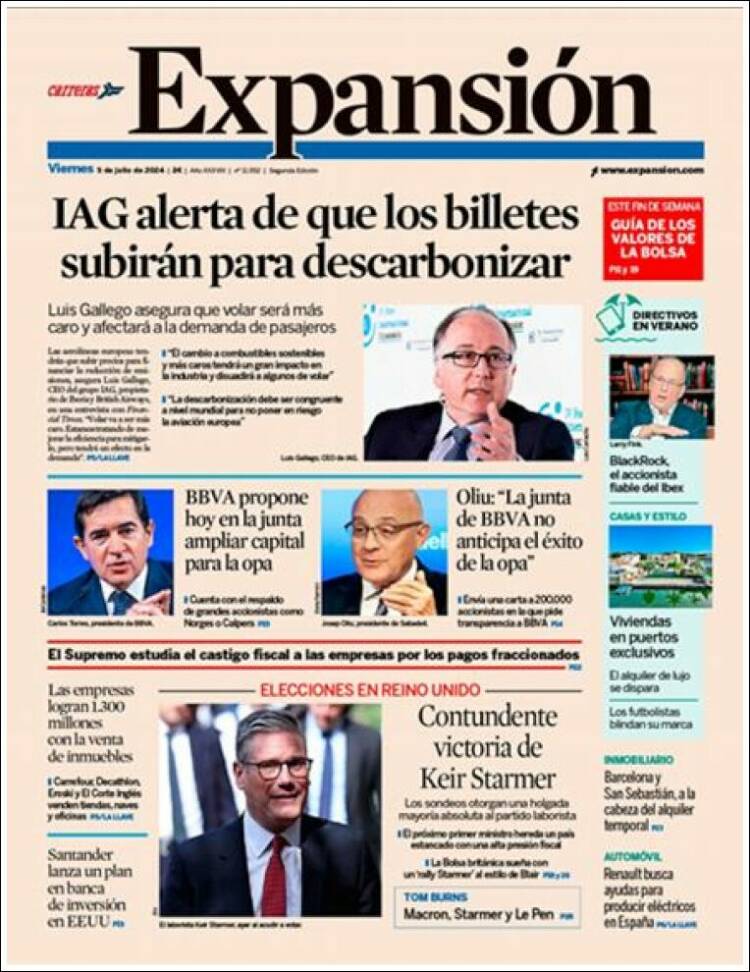 Portada de Expansión (Espa&ntilde;a)