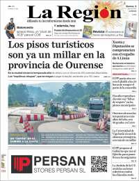 Portada de La Región de Ourense (España)