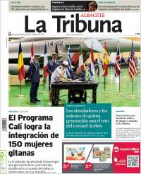 Portada de La Tribuna de Albacete (España)