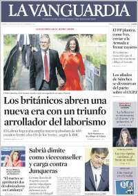 Portada de La Vanguardia (España)