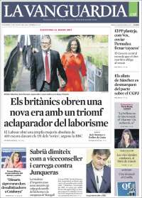 Portada de La Vanguardia (España)